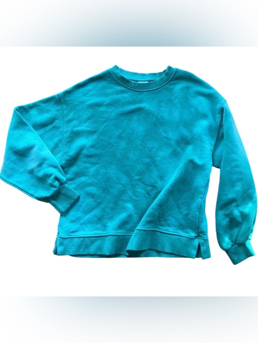 Zara Kids Size 11-12 Sweatshirt Aqua Green Blue
